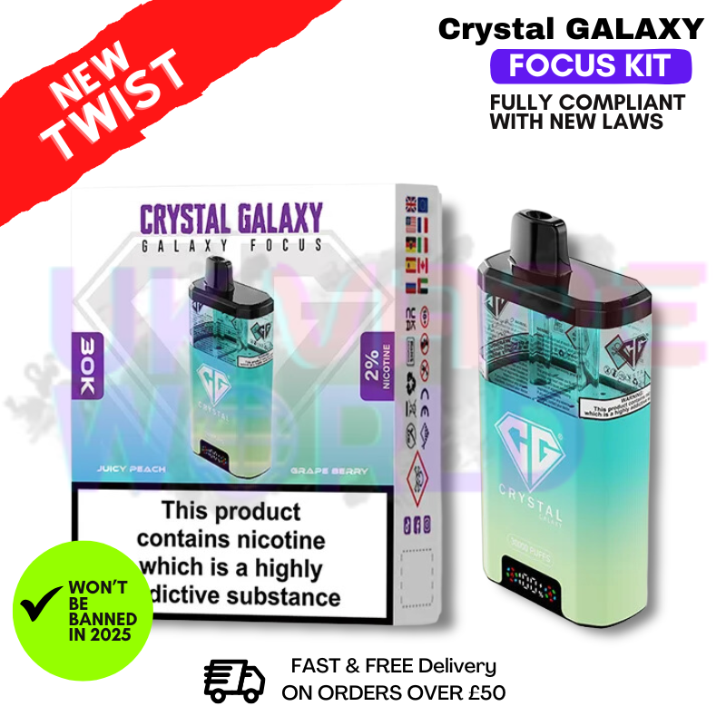 Shop Juicy Peach Crystal Galaxy 30K Puff Kit - UK Vape World