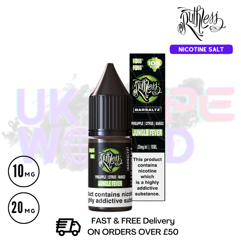 Ruthless Jungle Fever Nic Salt - Only £1.99 (PC) - ukvapeworld