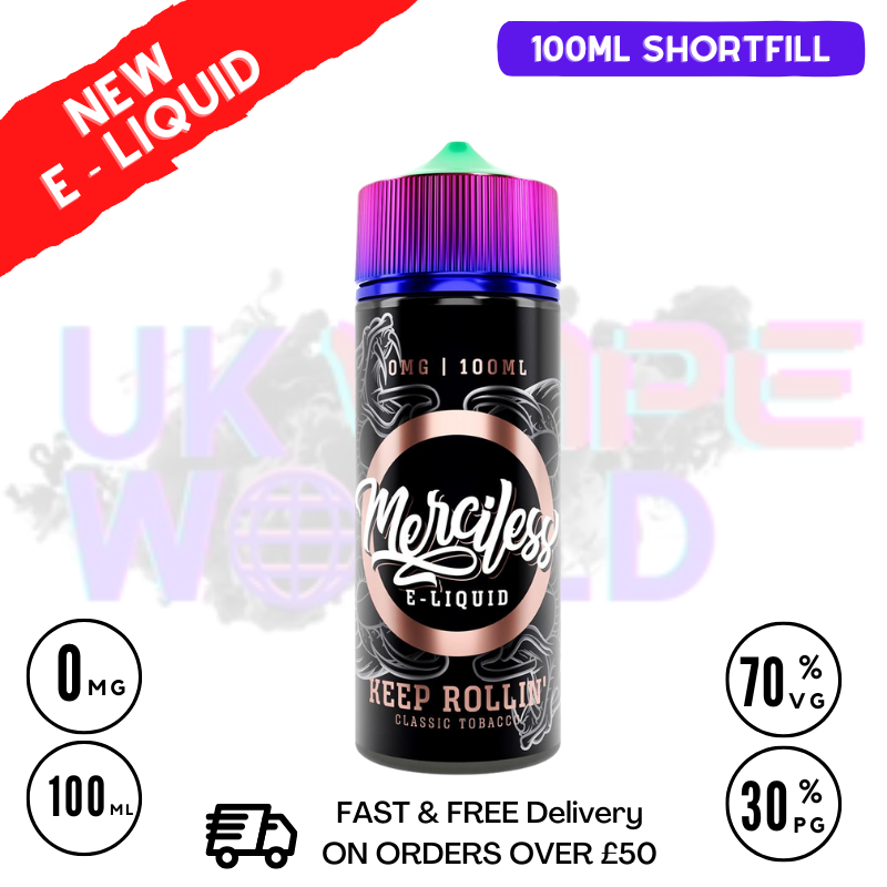 Shop Keep Rollin Merciless Shortfill Juice 100ML Eliquid