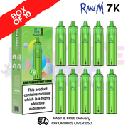 Kiwi Passion Fruit Guava RandM 7000 Puff T7000 Box Of 10 - ukvapeworld