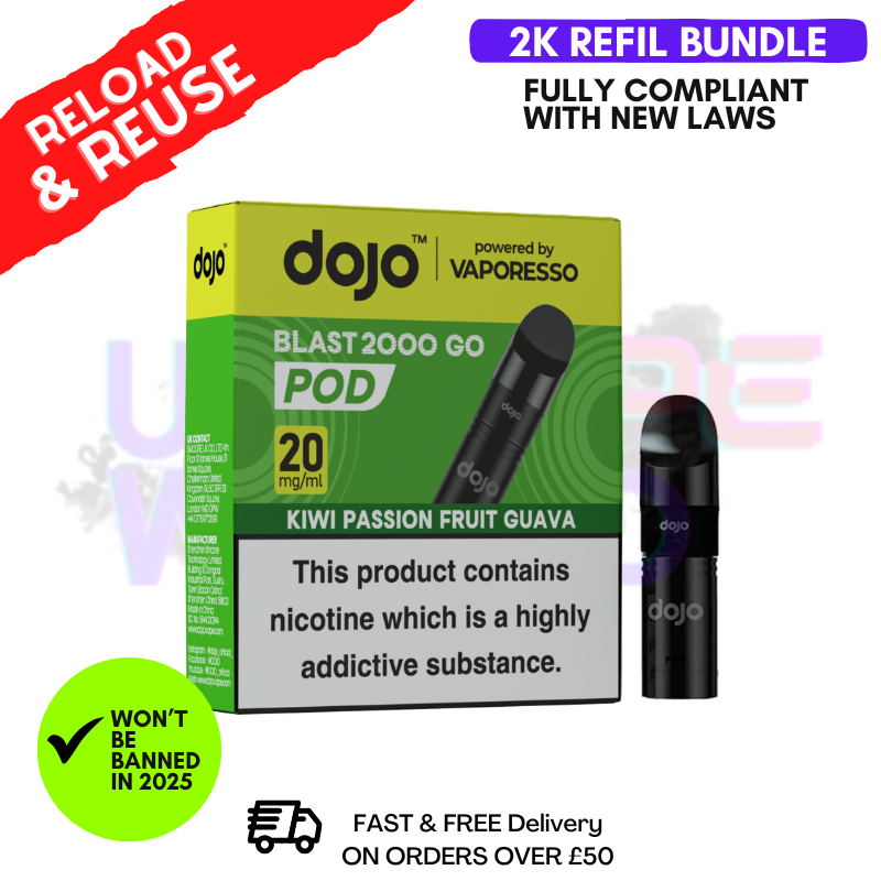 Kiwi Passion Fruit Guava Dojo Blast 2000 2K Puff REPLACEMENT POD