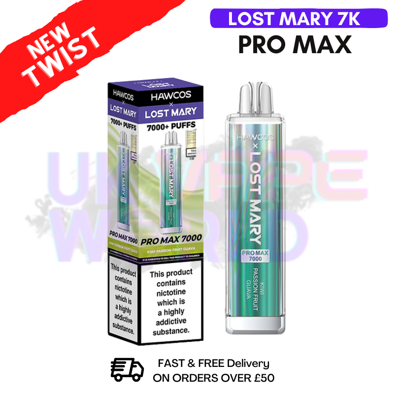 Kiwi Passion Fruit Guava Lost Mary 7K 7000 Puff Pro Max Bar