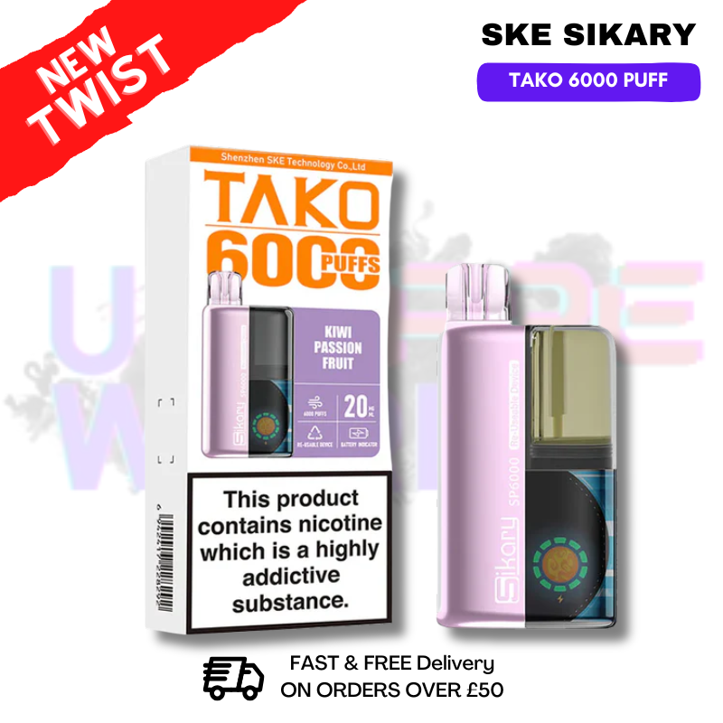shop Kiwi Passion Fruit SKE SIKARY 6000 PUFF 6K Prefilled Kit - ukvapeworld