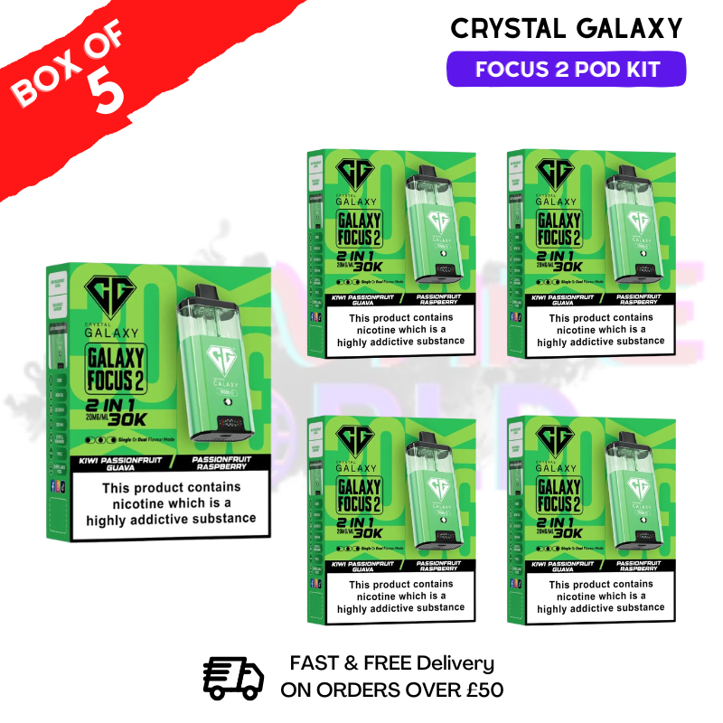 Kiwi Passionfruit Guava Crystal Galaxy 30K Kits Box Of 5