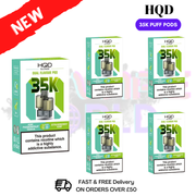 Kiwi Passionfruit Guava HQD Glow Air 35K Prefilled Pods Box Of 5 - ukvapeworld