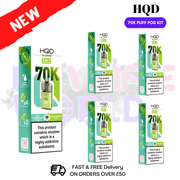 Kiwi Passionfruit Guava  HQD Glow Air 70k Vape Kit Box of 5 - ukvapeworld