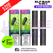 Elf Bar 4 in 1 Replacement Pods Kiwi Passionfruit Guava | 2%