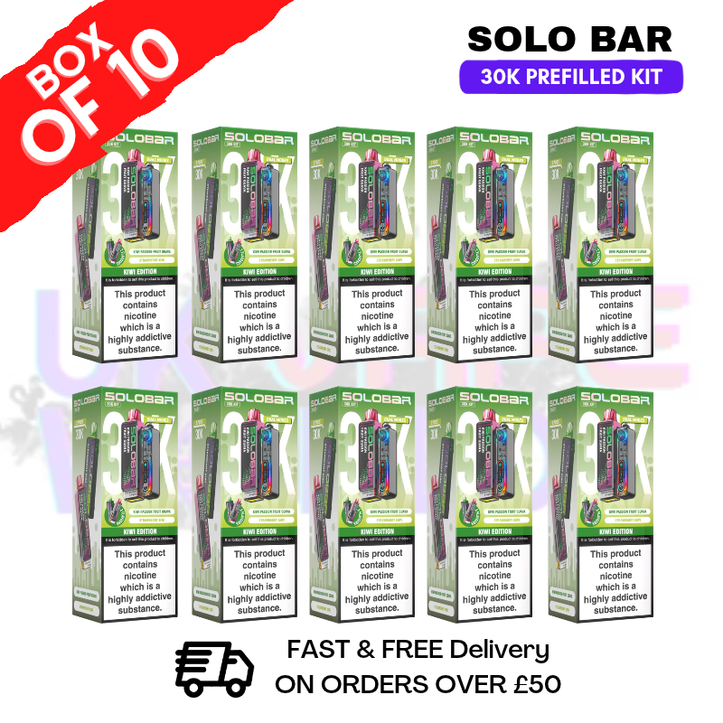 Kiwi Edition Solo Bar 30K 30000 Puff Pod Kit Box Of 10