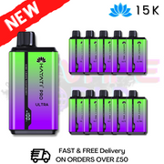 Shop Kiwi Grape Raspberry Hayati Ultra Pro 15000 Puff 15K Box Of 10 - UK Vape World