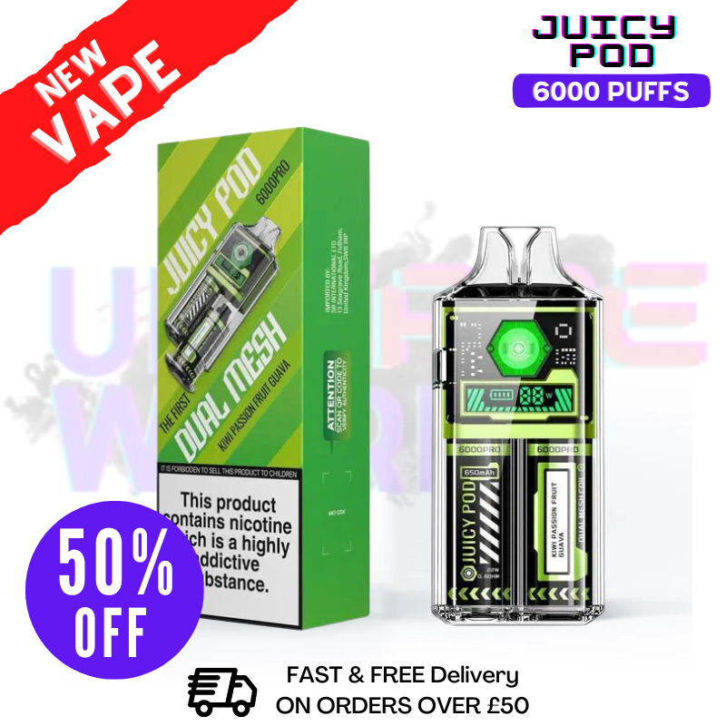 Juicy Pod 6000 Pro Kiwi Passion Fruit Guava Kit