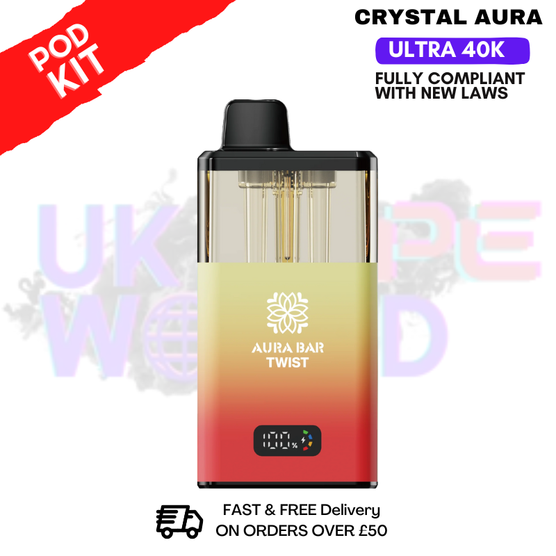 shop Lemon Lime Crystal AURA 40K Puff Pod Kit - ukvapeworld