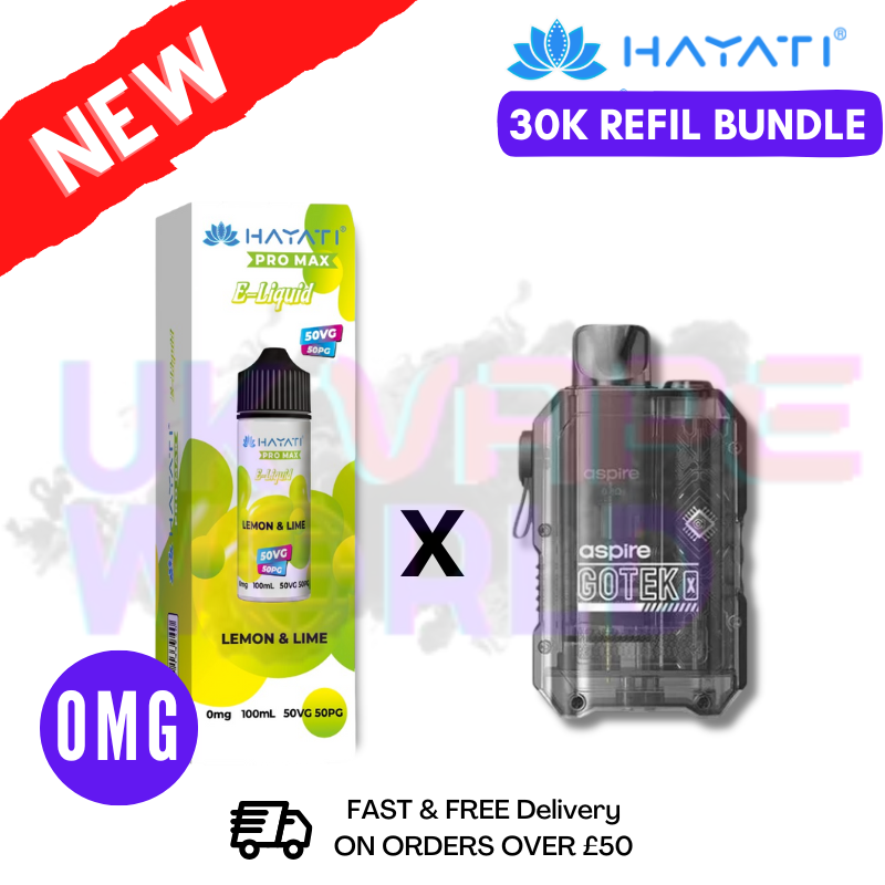 Lemon Lime Hayati 30K Puff Zero Nicotine Vape Kit - ukvapeworld