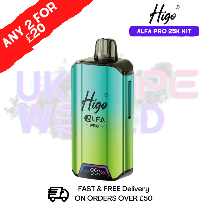 Lemon Lime Higo Alfa Pro 25K Prefilled Pod Kit - Any 2 For £20 - ukvapeworld
