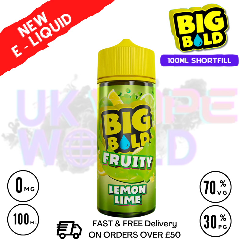Shop Lemon Lime Big Bold Vape Juice 100ml | £9.50 + Nicshots - UK Vape World