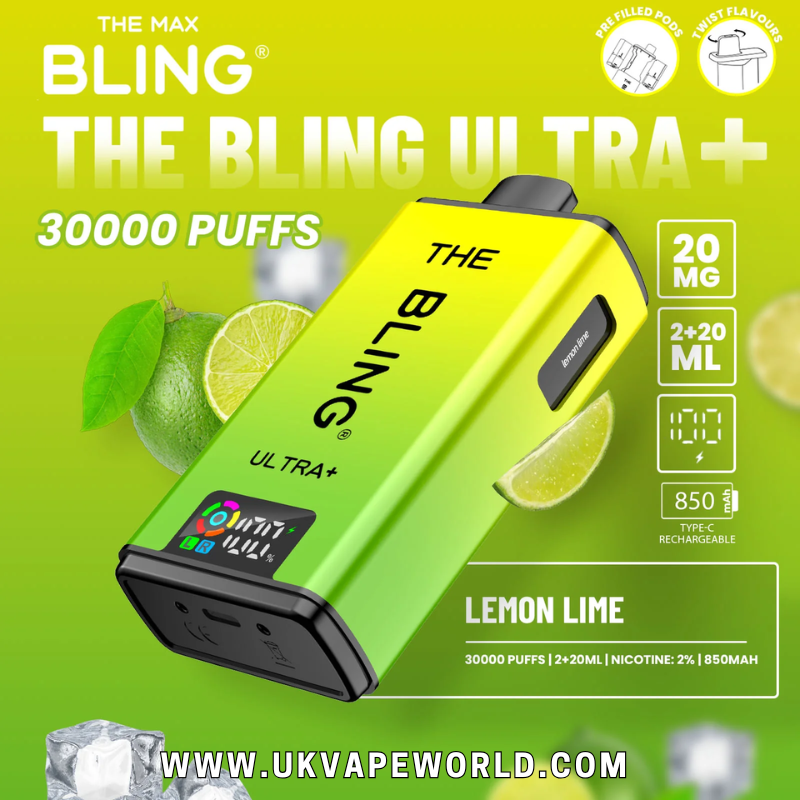 shop Lemon Lime  Bling 30k Ultra Plus Prefilled Pod Kit - ukvapeworld