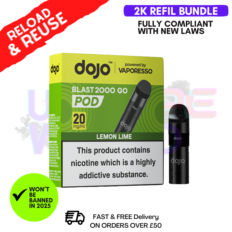 Lemon Lime Dojo Blast 2000 2K Puff REPLACEMENT POD