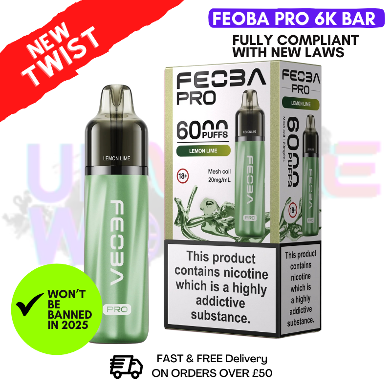 Shop Lemon Lime Feoba Pro 6000 6K Puff Pod Kit - UK Vape World