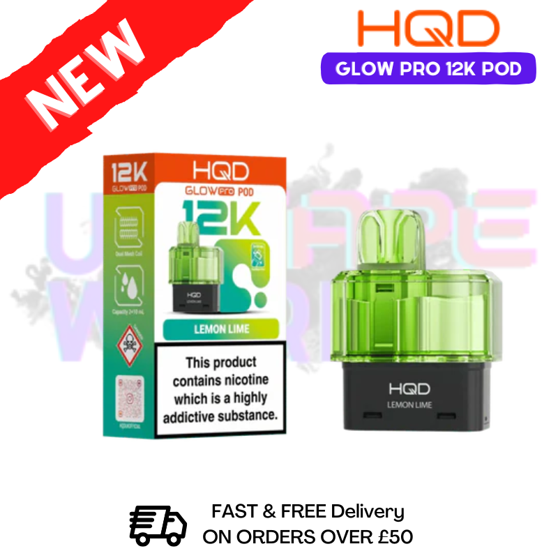 Lemon Lime HQD Glow Pro 12K Puff Replacement Pods - ukvapeworld