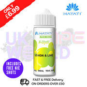 Shop Lemon Lime Hayati Pro Max Shortfill Juice 100ML Eliquid - UK Vape World