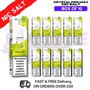 Shop Lemon Lime Hayati Crystal Bar Pro Max Pack Box Of 10 Nic Salt - UK Vape World