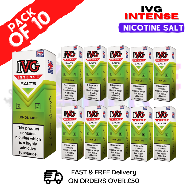 Lemon Lime IVG Intense Nic Salt Box Of 10