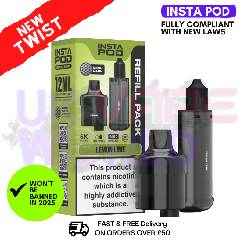 20MG Lemon Lime Insta Pod Refil Pack (12ML)