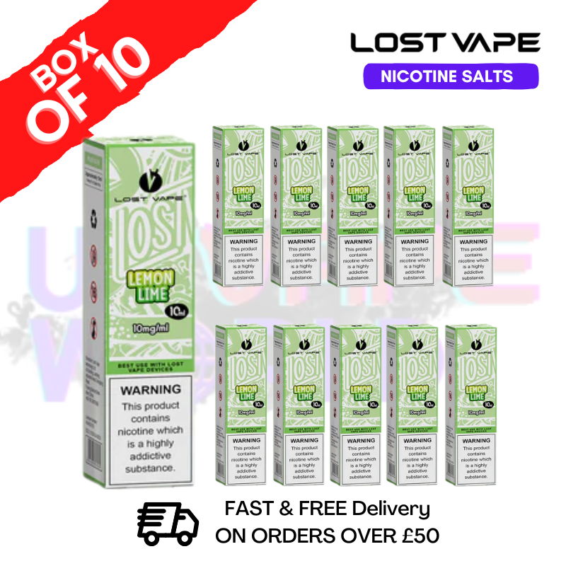 Shop Lemon Lime Lost Vape Nic Salt Box Of 10 - £17.99 - UK Vape World
