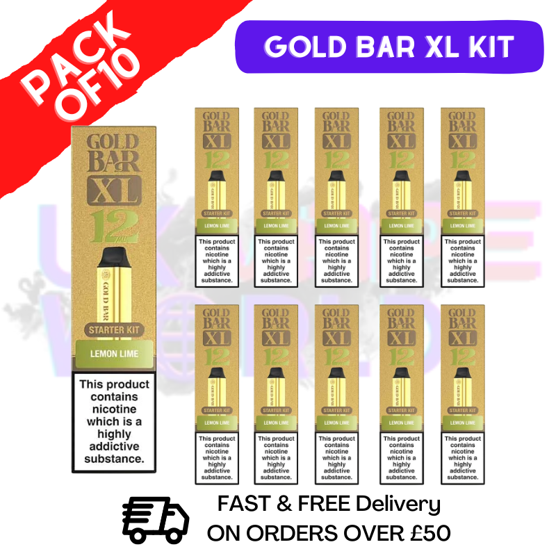 Lemon Lime Gold Bar XL Kits Box Of 10