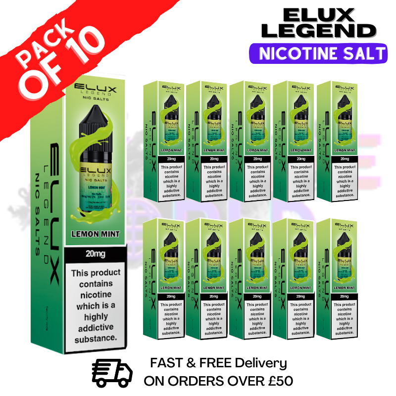 Lemon Mint Elux Legend Nic Salt BOX OF 10