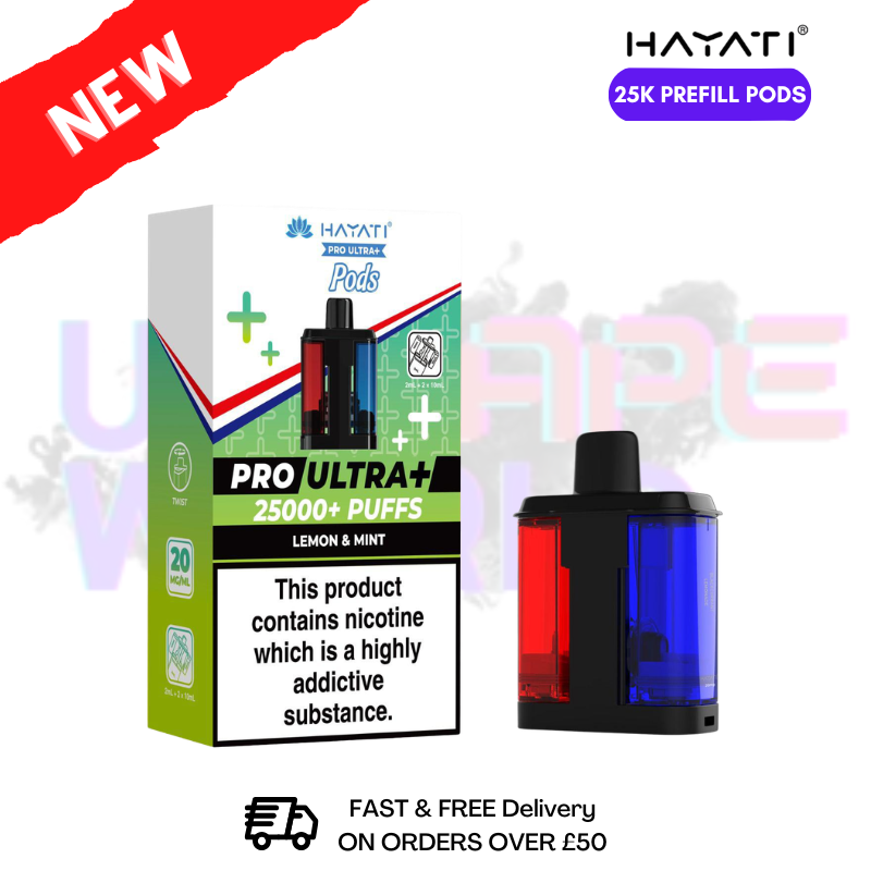 Lemon Mint Hayati 25K REFIL Pack Replacement Pods - ukvapeworld
