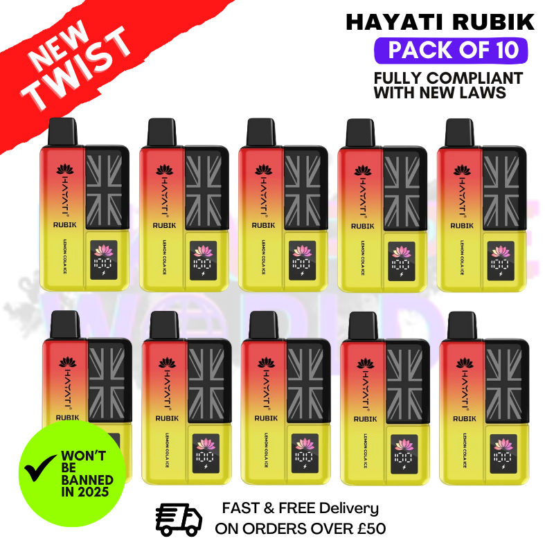 Lemon Cola ICE Hayati Rubik 7K 7000 Puff Box Of 10