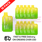 LEMON LIME (NEW) Lost Mary 600 Puff Bars Pack Of 10 BM600 Disposable - UK Vape World
