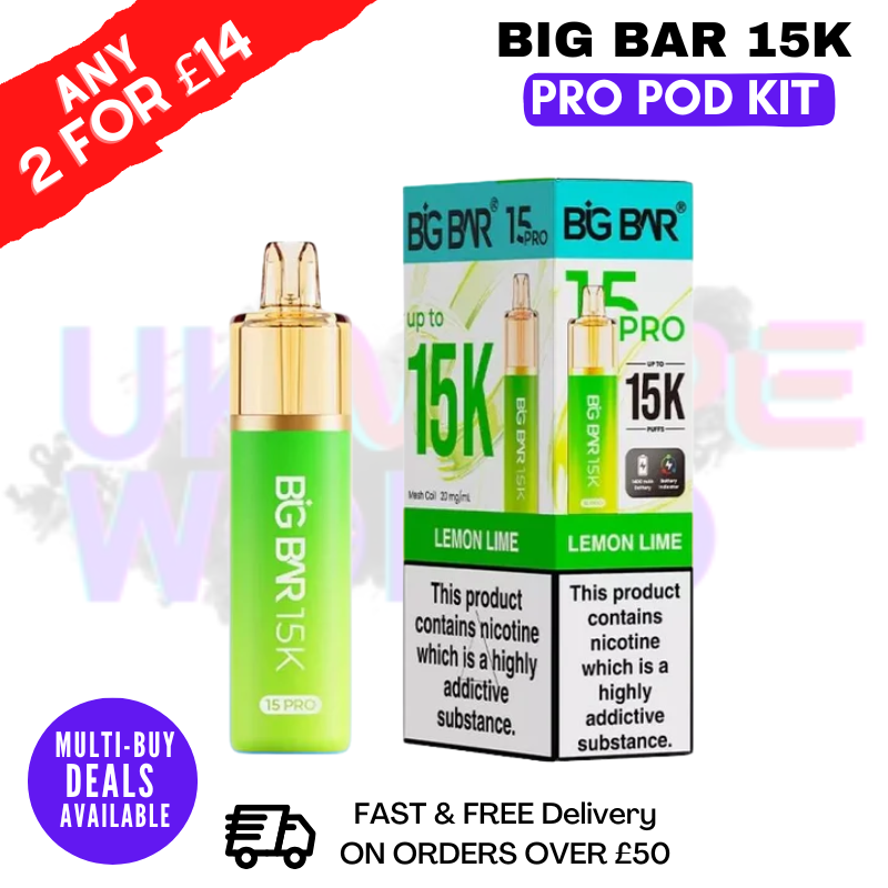 Big Bar 15K Pro Pod Kit | Any 2 For 14 | Cheap Price Big Bar 15K Pro Pod Kit | Any 2 For 14 | Cheap Price