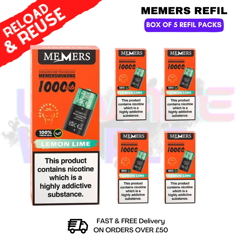 shop Lemon Lime Memers V10000 Replacement Pods Box of 5 - ukvapeworld