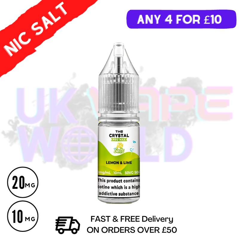 Lemon Lime Nic Salt E-Liquid Hayati Crystal Pro Max - UK Vape World