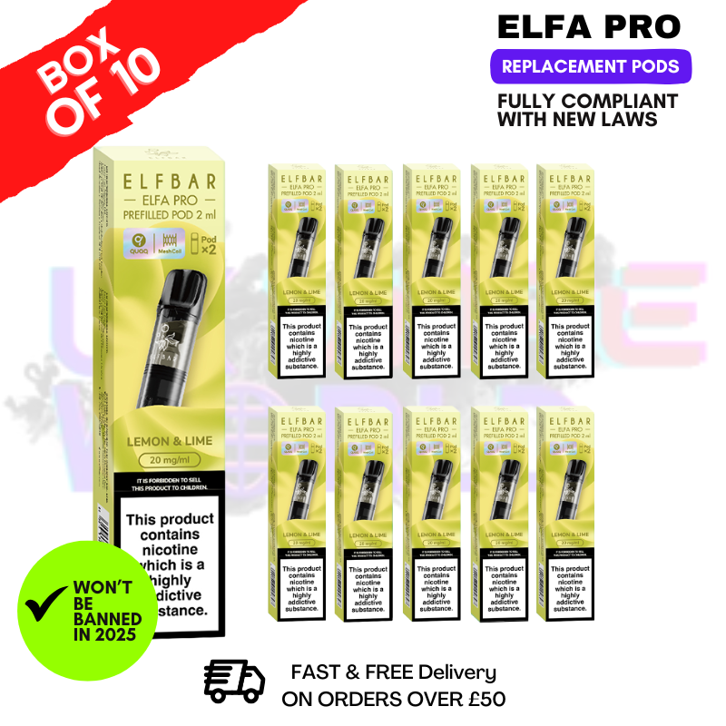 Lemon Lime Elf Bar Elfa Pro Prefilled Pod Box Of 10