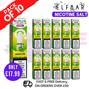 Shop Lemon Lime ElfLiq Nic Salt BOX OF 10 - ONLY £17.99 - UK Vape World