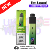 Lemon Lime Elux Legend 8000 Puff Pod Kit - UK Vapeworld