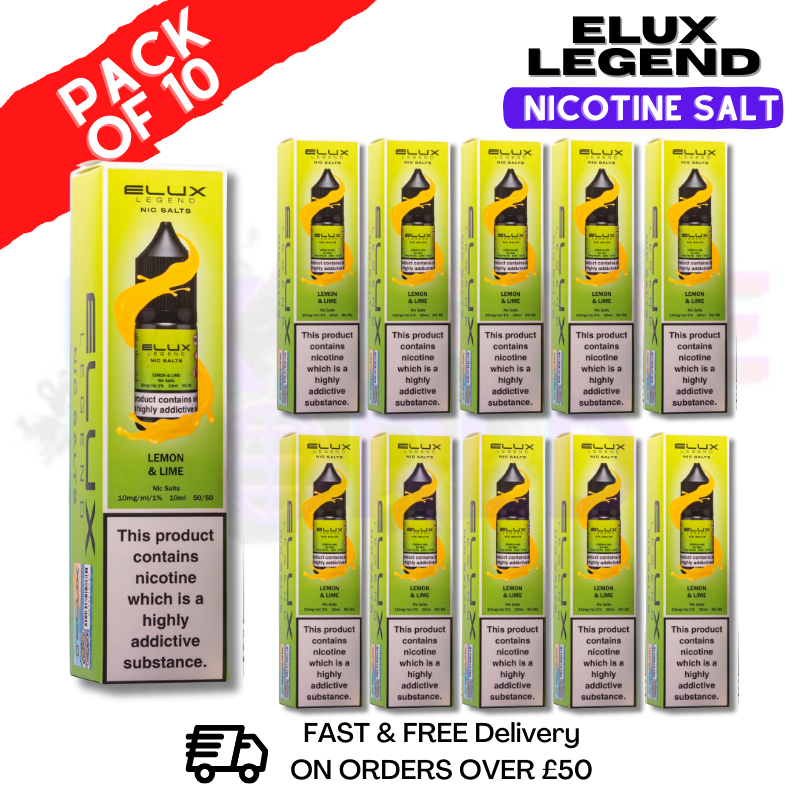 Shop Lemon Lime Elux Legend Nic Salt BOX OF 10 - UK Vape World