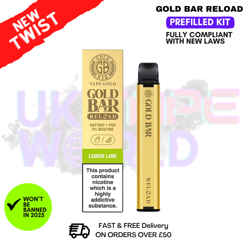 Lemon Lime Gold Bar Reload Prefilled Pod Kit