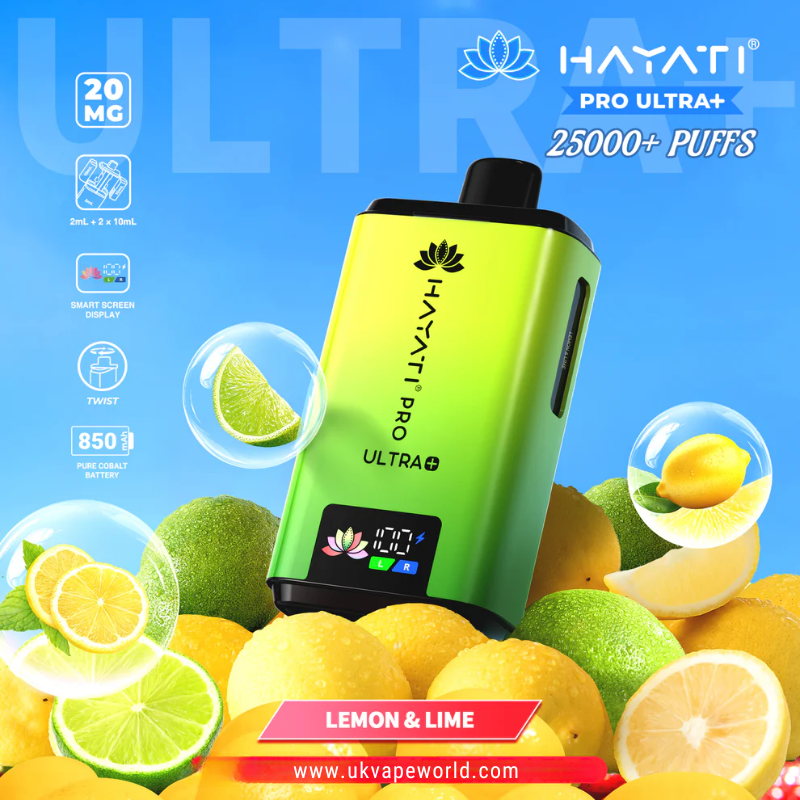 Lemon Lime Hayati Pro Ultra Plus 25000 Prefilled Pod Kit