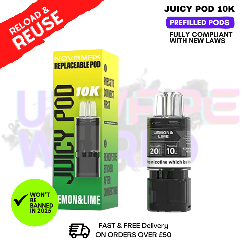 Lemon Lime Juicy Pod 10K Replacement Pod 12ML - £2.99