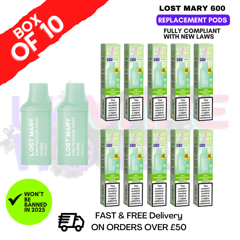Lemon Lime Lost Mary 600 Puff Replacement Pods Box Of 10 - ukvapeworld
