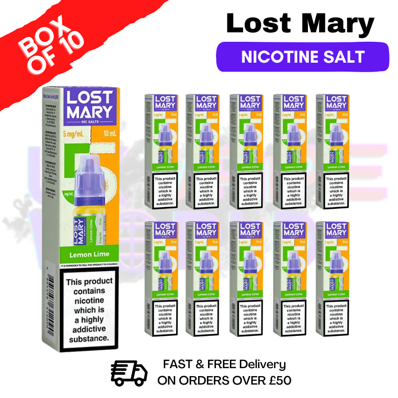 Shop Lemon Lime Lost Mary Nic Salt BOX OF 10 - UK Vape World
