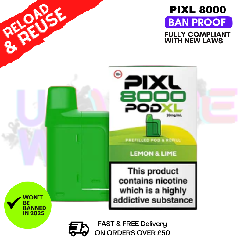 Lemon Lime Pixl 8K Replacement Pods (Refil Pack)
