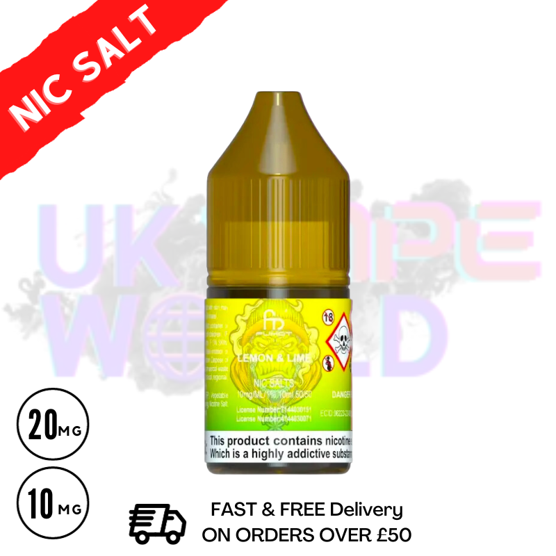 Lemon & Lime - RandM Tornado 7000 Nic Salt 10ML eLiquid - UK Vape World