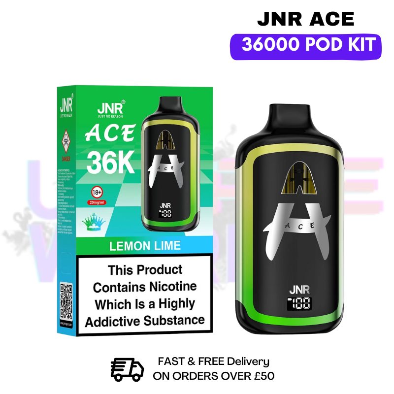 Lemon Lime JNR ACE 36K Puff 36000 Prefilled Pod Kit - ukvapeworld