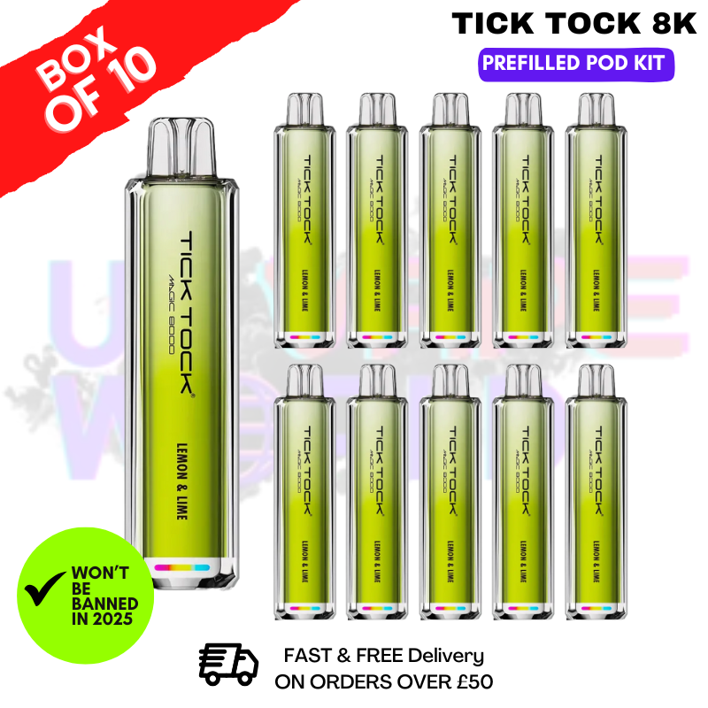 Lemon Lime Tick Tock Magic 8000 8K Box Of 10