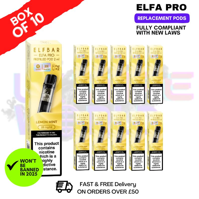 Lemon Mint Elf Bar Elfa Pro Prefilled Pod Box Of 10