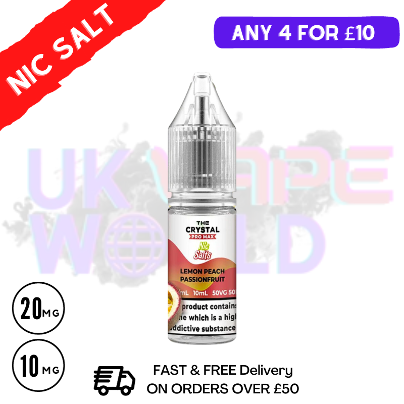elux vape juice flavours list Lemon Peach Passionfruit Nic Salt E-Liquid Hayati Crystal Pro Max